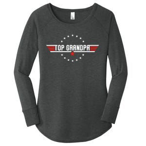 Fathers Day Gift Grandpa Gift from Grand Son Daughter Women's Perfect Tri Tunic Long Sleeve Shirt