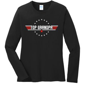 Fathers Day Gift Grandpa Gift from Grand Son Daughter Ladies Long Sleeve Shirt