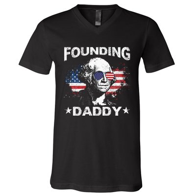 Founding Daddy George Washington V-Neck T-Shirt