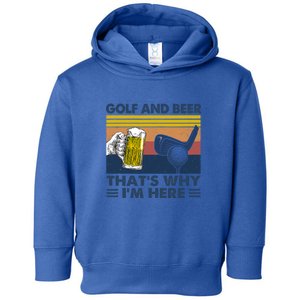 Father's Day Golf Beer Joke Dad Funny Drinking Day Gift For Dad Toddler Hoodie