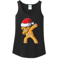 Funny Dabbing Gingerbread Santa Christmas Boys Xmas Cookie Ladies Essential Tank