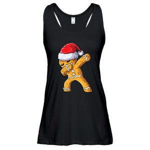 Funny Dabbing Gingerbread Santa Christmas Boys Xmas Cookie Ladies Essential Flowy Tank