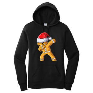 Funny Dabbing Gingerbread Santa Christmas Boys Xmas Cookie Women's Pullover Hoodie