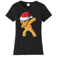 Funny Dabbing Gingerbread Santa Christmas Boys Xmas Cookie Women's T-Shirt