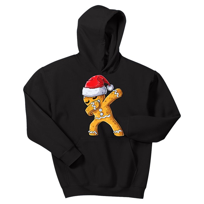 Funny Dabbing Gingerbread Santa Christmas Boys Xmas Cookie Kids Hoodie