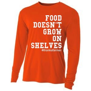 Food DoesnT Grow On Shelves Cooling Performance Long Sleeve Crew