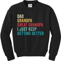 Fathers Day Grandpa Gift From Grand Dad Great Grandpa Kids Sweatshirt