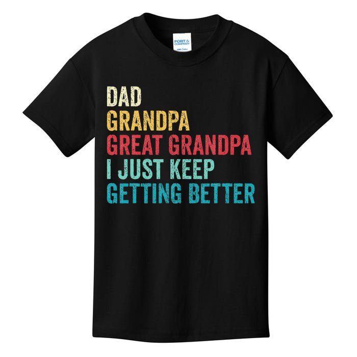 Fathers Day Grandpa Gift From Grand Dad Great Grandpa Kids T-Shirt