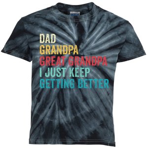 Fathers Day Grandpa Gift From Grand Dad Great Grandpa Kids Tie-Dye T-Shirt