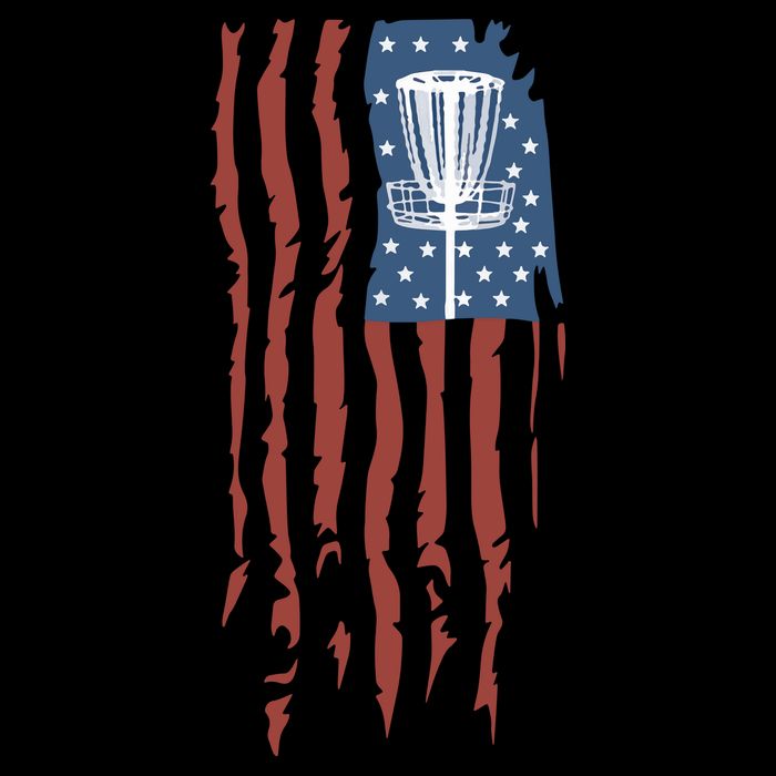 Funny Disc Golf American Flag Disc Frisbee Golf Button
