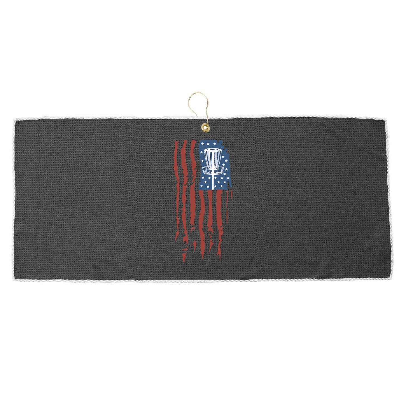 Funny Disc Golf American Flag Disc Frisbee Golf Large Microfiber Waffle Golf Towel