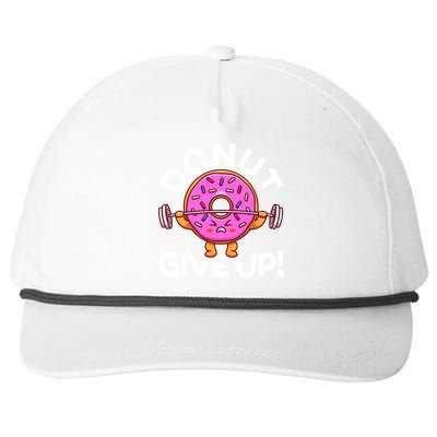 Funny Donut Give Up Workout Doughnut Day Cousin Crew Great Gift Snapback Five-Panel Rope Hat