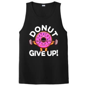 Funny Donut Give Up Workout Doughnut Day Cousin Crew Great Gift PosiCharge Competitor Tank