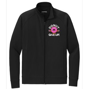 Funny Donut Give Up Workout Doughnut Day Cousin Crew Great Gift Stretch Full-Zip Cadet Jacket