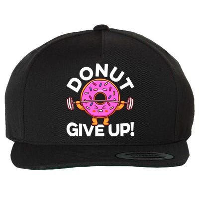 Funny Donut Give Up Workout Doughnut Day Cousin Crew Great Gift Wool Snapback Cap