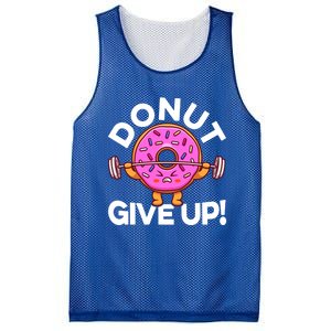 Funny Donut Give Up Workout Doughnut Day Cousin Crew Great Gift Mesh Reversible Basketball Jersey Tank