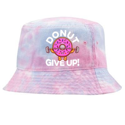 Funny Donut Give Up Workout Doughnut Day Cousin Crew Great Gift Tie-Dyed Bucket Hat