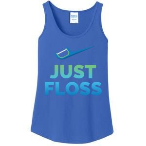 Funny Dentist Gift Just Floss Dental Assistant Hygienist Gift Ladies Essential Tank