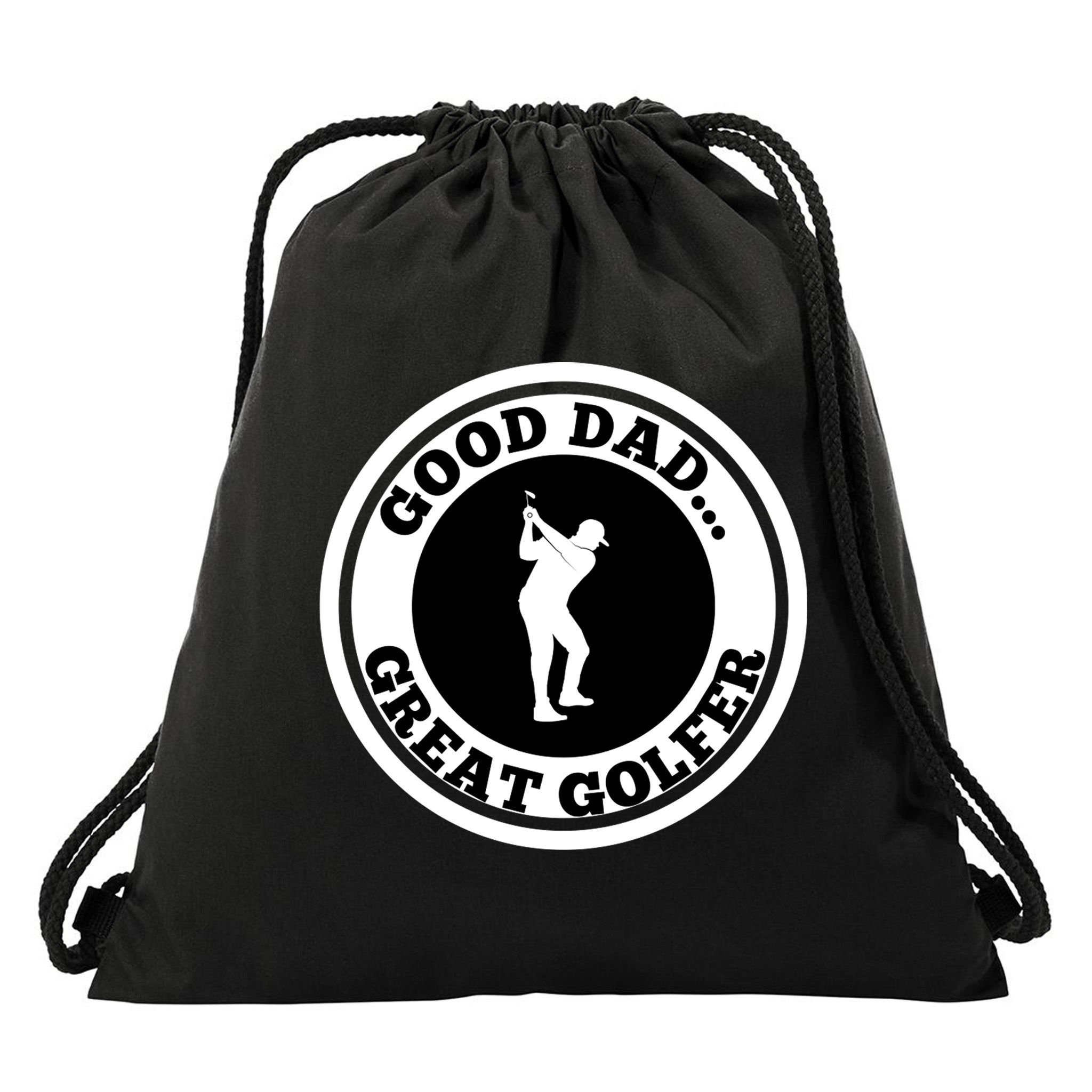Father's Day Good Dad Great Golfer Gift For Dad Drawstring Bag