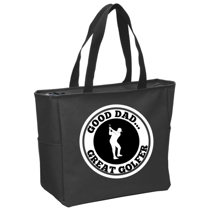 Father's Day Good Dad Great Golfer Gift For Dad Zip Tote Bag