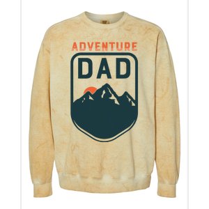 Fathers Day Gift For Dad Adventure Dad Colorblast Crewneck Sweatshirt