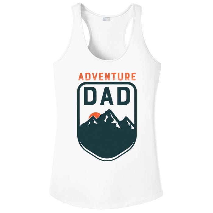 Fathers Day Gift For Dad Adventure Dad Ladies PosiCharge Competitor Racerback Tank