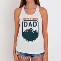 Fathers Day Gift For Dad Adventure Dad Women's Knotted Racerback Tank