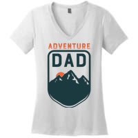 Fathers Day Gift For Dad Adventure Dad Women's V-Neck T-Shirt