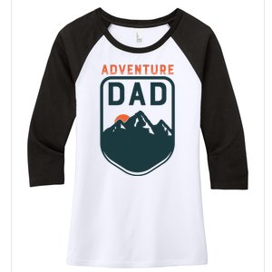 Fathers Day Gift For Dad Adventure Dad Women's Tri-Blend 3/4-Sleeve Raglan Shirt