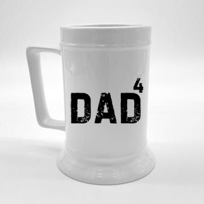 FatherS Day Gift Dad Of 4 Dad To The Fourth Power Beer Stein