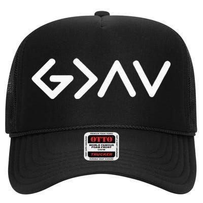 fars day grandpa from grand son daughter High Crown Mesh Back Trucker Hat