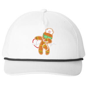 Funny Dabbing Gingerbread Nurse Shirt Nursing Xmas Gift Snapback Five-Panel Rope Hat