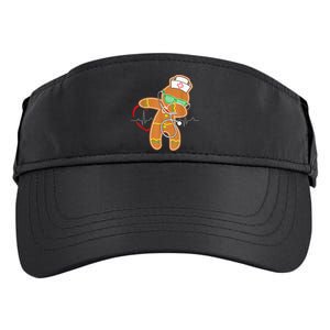 Funny Dabbing Gingerbread Nurse Shirt Nursing Xmas Gift Adult Drive Performance Visor