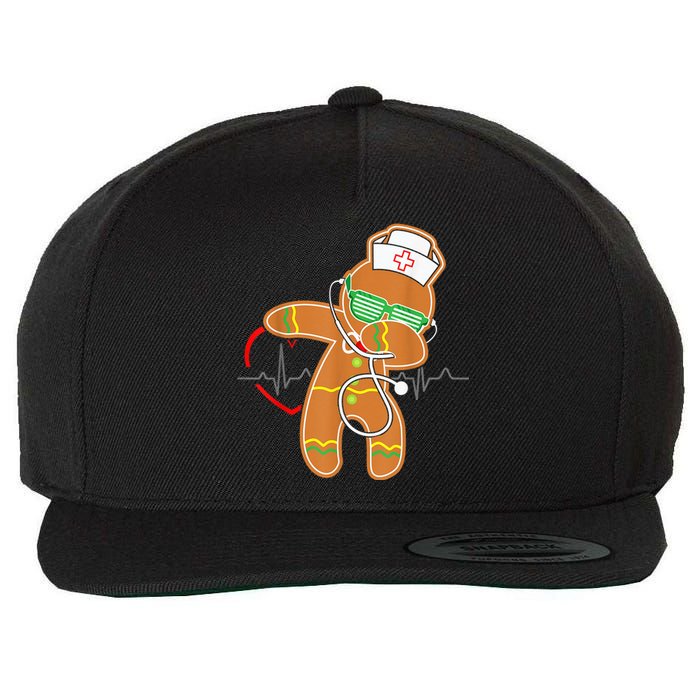 Funny Dabbing Gingerbread Nurse Shirt Nursing Xmas Gift Wool Snapback Cap