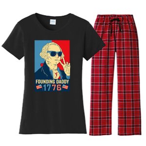 Founding Daddy George Washington Funny Women's Flannel Pajama Set