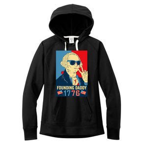 Founding Daddy George Washington Funny Women's Fleece Hoodie