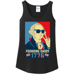 Founding Daddy George Washington Funny Ladies Essential Tank