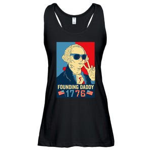 Founding Daddy George Washington Funny Ladies Essential Flowy Tank