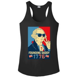 Founding Daddy George Washington Funny Ladies PosiCharge Competitor Racerback Tank