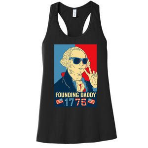 Founding Daddy George Washington Funny Women's Racerback Tank