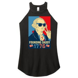 Founding Daddy George Washington Funny Women's Perfect Tri Rocker Tank