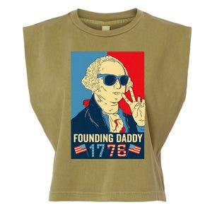 Founding Daddy George Washington Funny Garment-Dyed Women's Muscle Tee