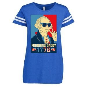 Founding Daddy George Washington Funny Enza Ladies Jersey Football T-Shirt