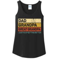 Fathers Day Gift From Grandkids Dad Grandpa Great Grandpa Ladies Essential Tank