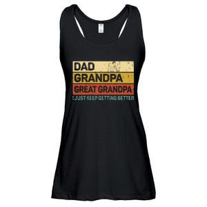 Fathers Day Gift From Grandkids Dad Grandpa Great Grandpa Ladies Essential Flowy Tank