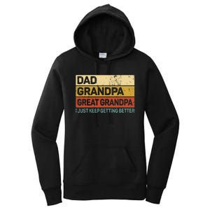 Fathers Day Gift From Grandkids Dad Grandpa Great Grandpa Women's Pullover Hoodie