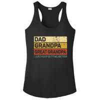 Fathers Day Gift From Grandkids Dad Grandpa Great Grandpa Ladies PosiCharge Competitor Racerback Tank