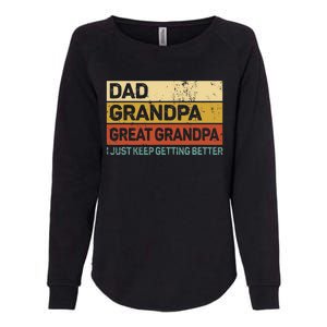 Fathers Day Gift From Grandkids Dad Grandpa Great Grandpa Womens California Wash Sweatshirt