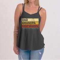 Fathers Day Gift From Grandkids Dad Grandpa Great Grandpa Women's Strappy Tank