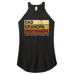 Fathers Day Gift From Grandkids Dad Grandpa Great Grandpa Women's Perfect Tri Rocker Tank